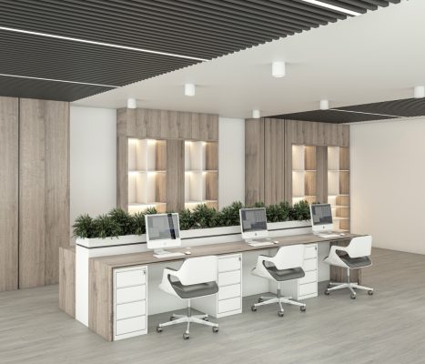 Office Workstation Tables with Storage in Fujairah