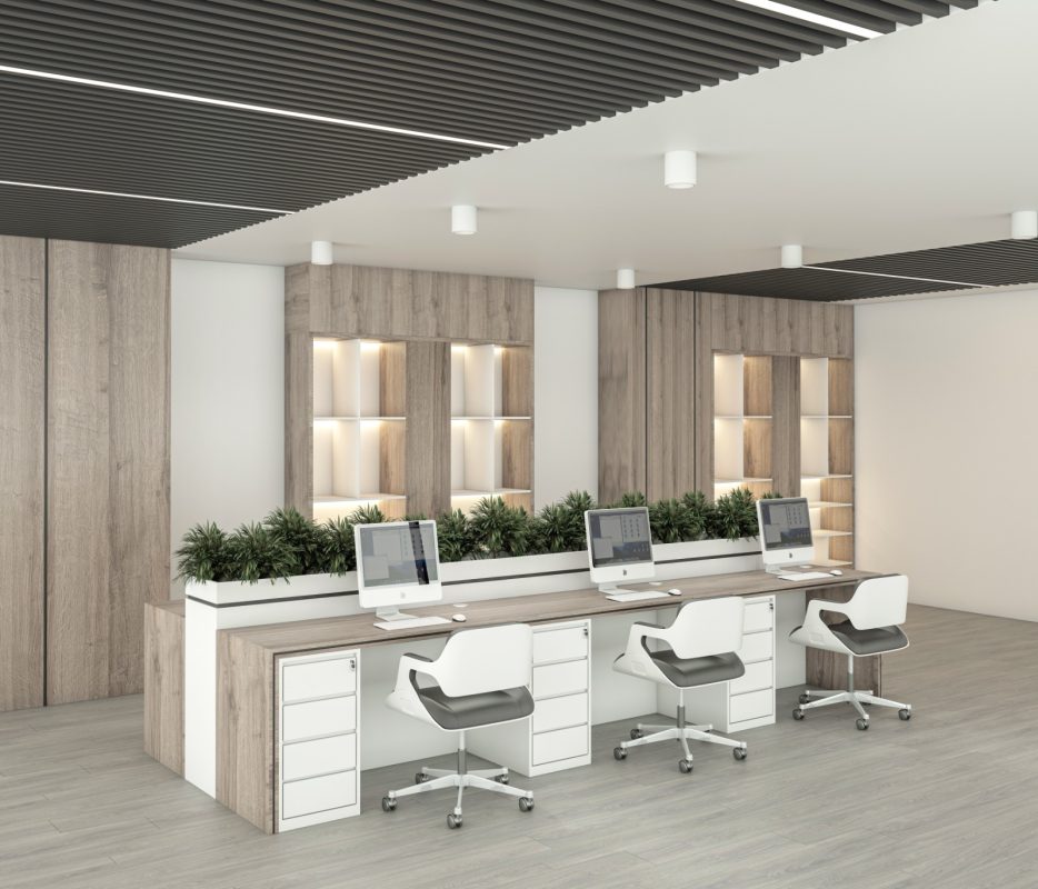 Office Workstation Tables with Storage in Fujairah
