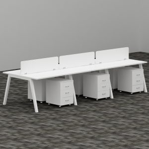 EVA Series Cluster of 6x Face to Face Workstation