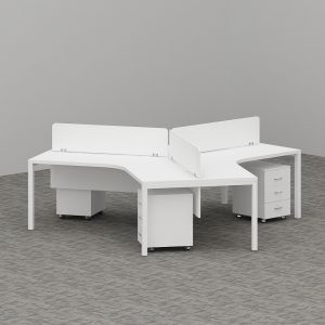 Galaxy Series Cluster of 3-Person Workstation