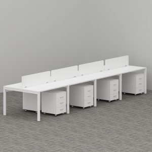 Galaxy Series Cluster of 8x Face to Face Workstation