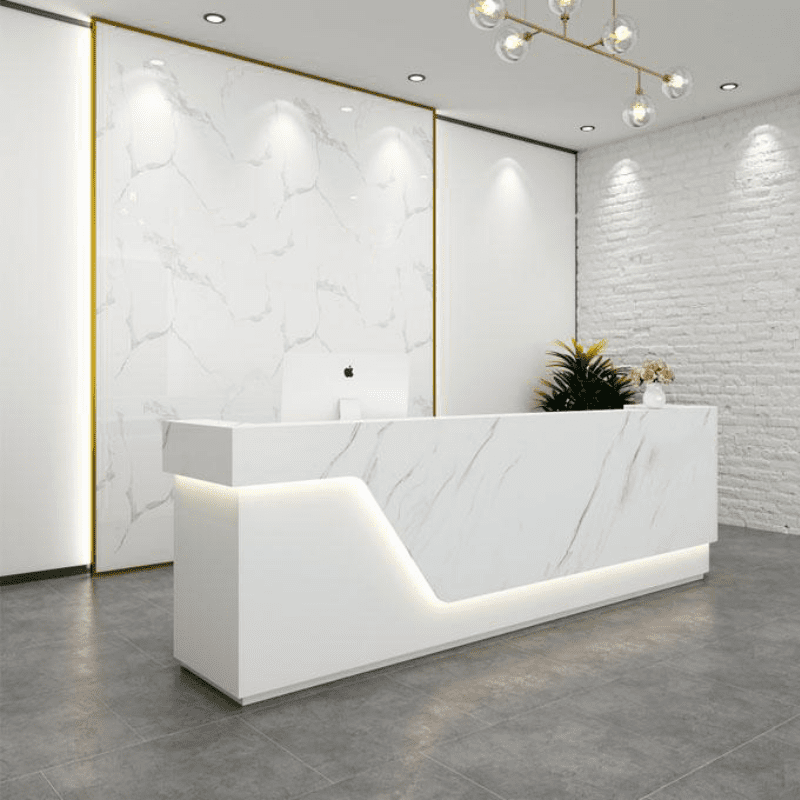Modern White Reception Tables Popular in UAE