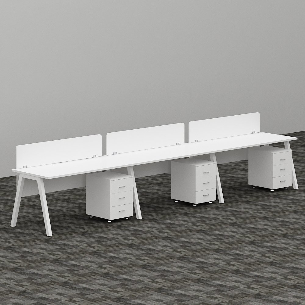 EVA Series 3 Person Workstation Office Concept Furniture - Office Furniture Manufacturer & Supplier in Dubai EVA Series 3-Person Workstation