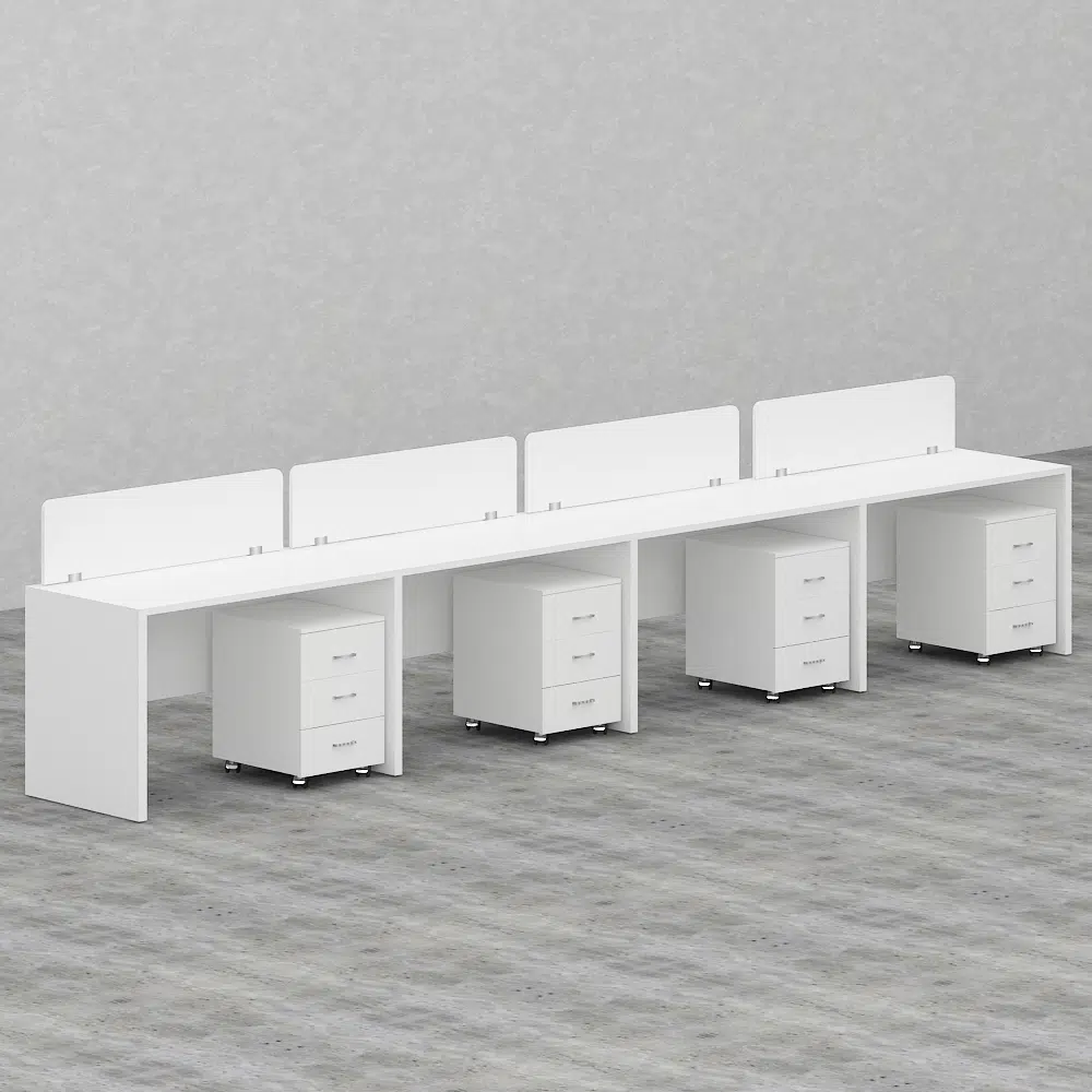 Galaxy Series 4 Person Workstation 1 Office Concept Furniture - Office Furniture Manufacturer & Supplier in Dubai Galaxy Series 4-Person Workstation