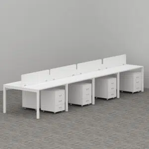 Galaxy Series Cluster of 8x Face to Face Workstation