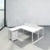 Novo Series L shape Workstation For 2 Person Office Concept Furniture - Office Furniture Manufacturer & Supplier in Dubai Novo Series L shape Workstation For 2 Person Office Concept Furniture - Office Furniture Manufacturer & Supplier in Dubai