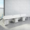 Novo Series Workstation For 6 Person Office Concept Furniture - Office Furniture Manufacturer & Supplier in Dubai