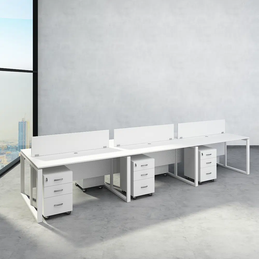 Novo Series Workstation For 6 Person Office Concept Furniture - Office Furniture Manufacturer & Supplier in Dubai Novo Series Workstation For 6-Person