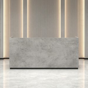 Maya Reception Table direct eye-level front view commercial reception desk Dubai