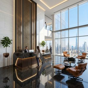 Nova Reception Table Luxury Corporate Atrium Lifestyle Dubai Office Concept Furniture - Office Furniture Manufacturer & Supplier in Dubai Nova Reception Table in executive corporate office atrium with visitor lounge Dubai UAE